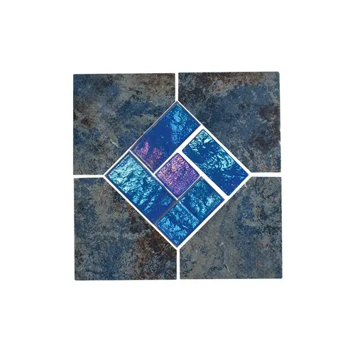 B&B SPECIALTIES AZ606 DECO 6" X 6" Aztec Tile Cobalt Deco