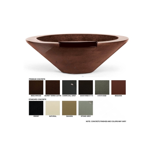 COVER POOLS INC FWBESSCON31PBT 30" Terra Cotta Essex Concrete Fire & Water Bowl