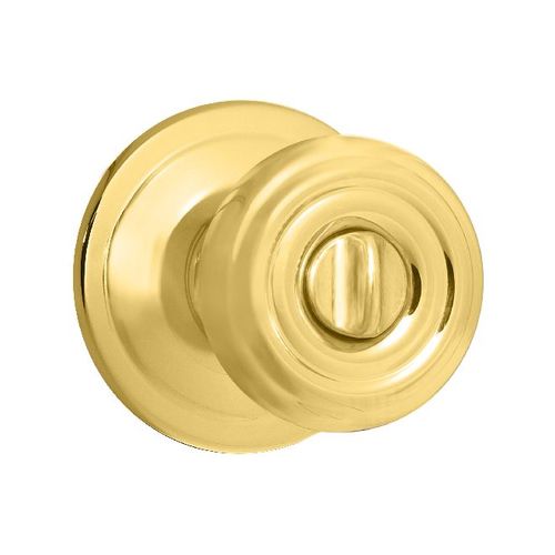 Kwikset Cameron Privacy Door Lock with 6AL Latch and RCS Strike Bright Brass Finish