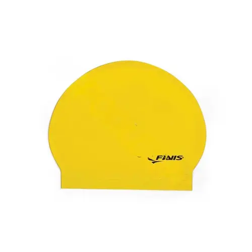 Yellow Solid Latex Swim Cap