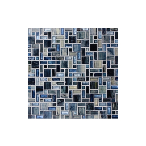 5sht/5.25sqf Milan Glass Mosaic 1.05sq/sht Dark Blue