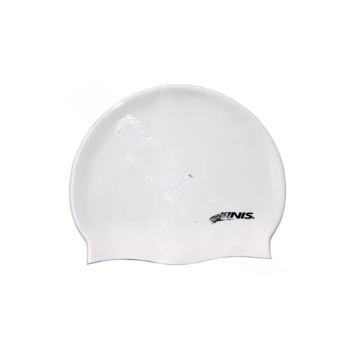 White Silicone Swim Caps