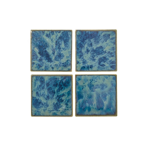 3" X 3" Harmony Tile Ocean Blue Bullnose