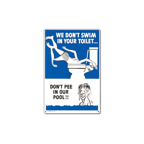 Poolmaster 41327 12"x18" Don't Pee In Our Pool Sign