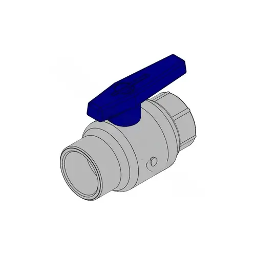 1 1/2" Compact Ball Valve Slip Ports White