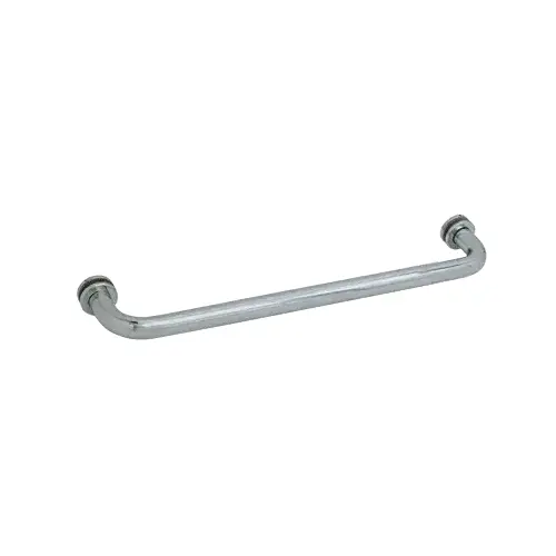 Brushed Nickel 18" Single-Sided Towel Bar for Glass