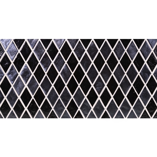 OCEANSIDE GLASSTILE MRQ-SHADOWS BDR Marquise Collection Black Border Tile