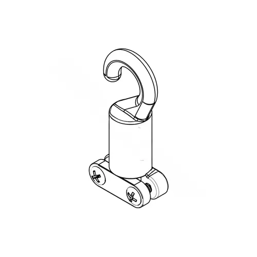 Permacast PH-53 .75" Cleat Type Cpb Rope Hook Chrome Plated