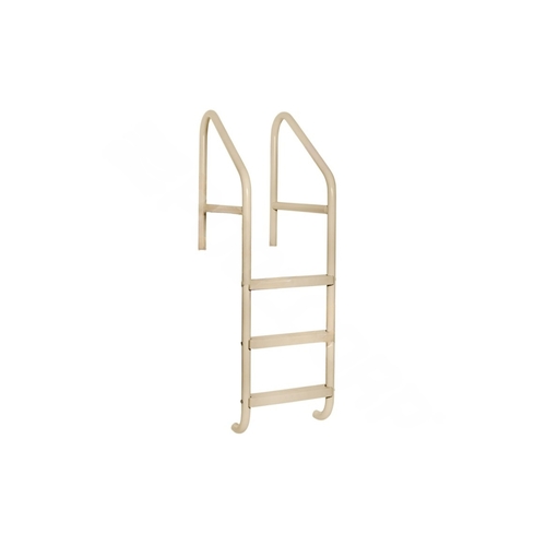 24" X 67" Beige 3-step Cross-braced Pool Ladder White