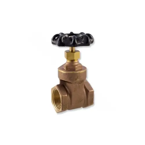 1.25" Brass Gate Valve Threaded Lead Free