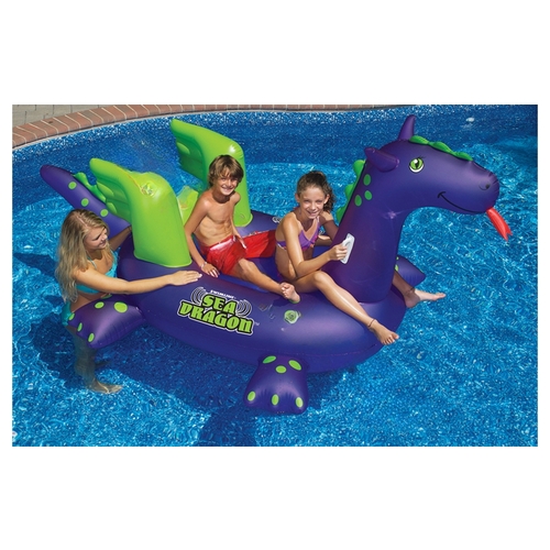 Swimline 90625 Pool Float Purple Vinyl Inflatable Sea Dragon Purple