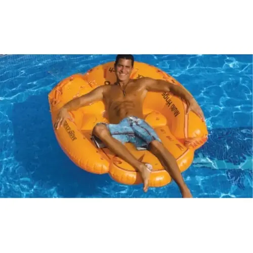 Pool Float Orange Vinyl Inflatable Baseball Glove Orange