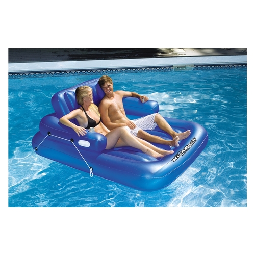 Kickback Double Adjustable Floating Lounger 76" X 66" X 34"