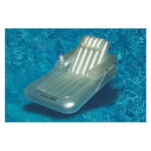 Kickback Single Adjustable Floating Lounger 74" X 44" X 30"