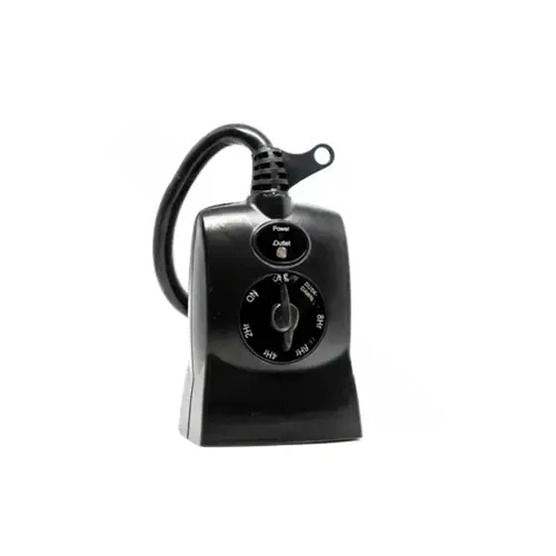 15 Amp, 2 Outlets, Heavy Duty Outdoor Timer With Photocell Black