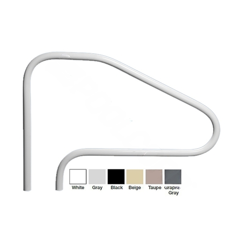 48" X 32" Graphite 4-bend Return-to-deck Bend Above Water Handrail