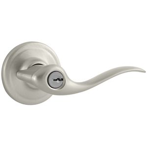 Tustin Entry with Free Interior with 6AL Latch and RCS Strike Satin Nickel Finish
