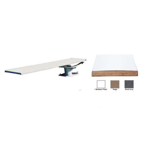 S.R. SMITH 68-209-2062 6' White Glas-hide Diving Board With Cantilever Jump Stand