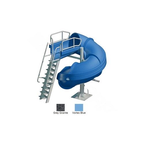 Blue Closed Vortex 360 degree Slide With Ladder