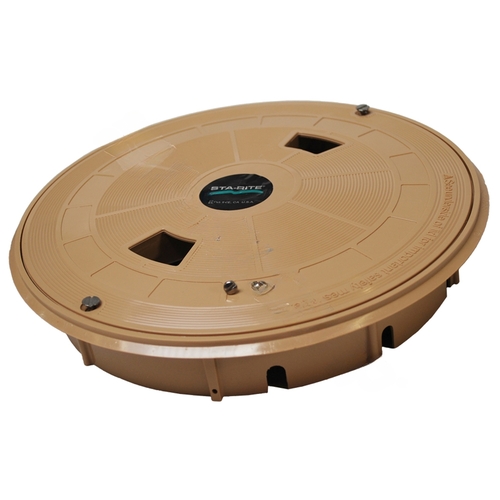 Tan Lid And Collar For Swimquip U-3 Skimmer