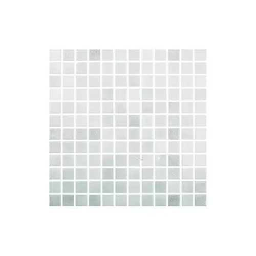 Vidrepur of America 093109MANTID 1" X 1" Anti-slip Colors Collection Glass Tile Clear Gray 4mm 1.075 Sqft