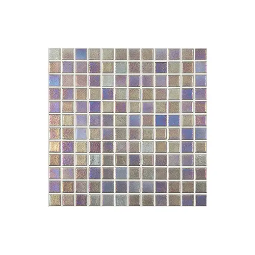 Vidrepur of America 093558M 1" X 1" Shell Collection Glass Tile Platinum 558