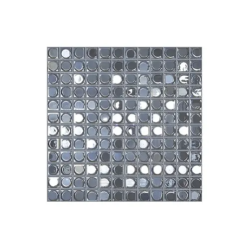 1" X 1" Aura Silver Iridescent Pool Tile