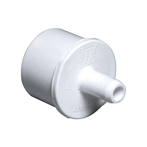 1" Spigot X 3/8" Rb Barb Adapter White