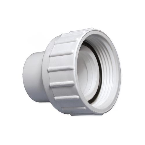 1 1/2" Union Nut With 1 1/2" Spigot Tailpiece And O-ring White