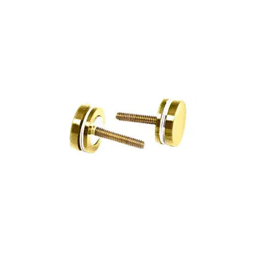 CRL 30SKBR Polished Brass Replacement Washer/Stud Kit for Single-Sided Solid Pull Handle