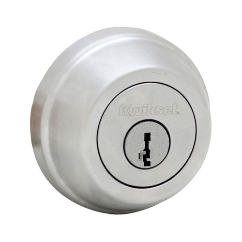 UL Double Cylinder Deadbolt with New Chassis SmartKey with RCAL Latch and RCS Strike Satin Chrome Finish