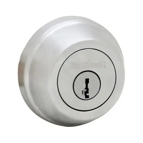 UL Single Cylinder Deadbolt with New Chassis SmartKey with RCAL Latch and RCS Strike Satin Chrome Finish