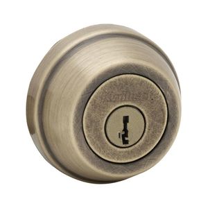 Double Cylinder Deadbolt with New Chassis SmartKey with RCAL Latch and RCS Strike Antique Brass Finish