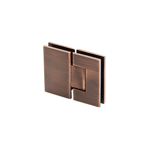 Antique Brushed Copper Geneva 180 Series 180 Degree Glass-to-Glass Standard Hinge