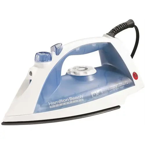 HAMILTON BEACH HIR200R NON-STICK HOSPITALITY CLOTHES IRON, WHITE, 15-MINUTE AUTO SHUT-OFF, 120 VOLTS, 1,200 WATTS Color/Finish Family