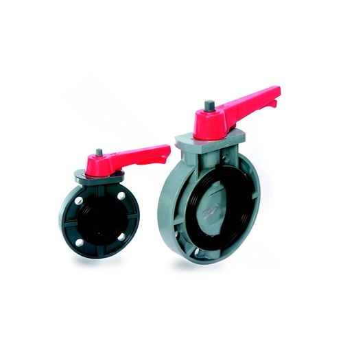 3" Pvc/epdm Butterfly Valve With Lever Handle Gray