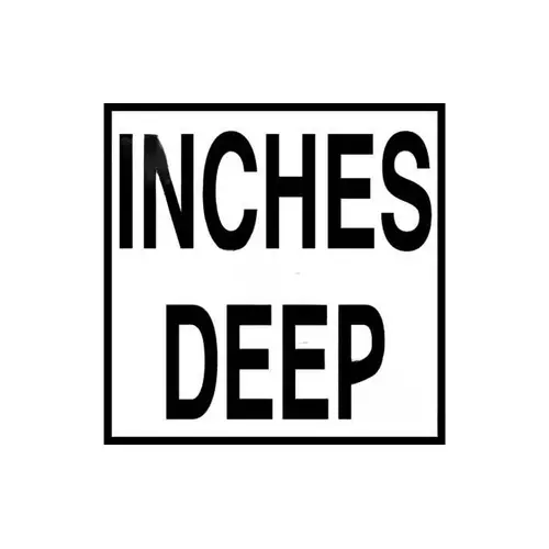 Inlays C621532 6" X 6" Inches Deep Mg Skid-resistant Ceramic Tile Deck Depth Marker