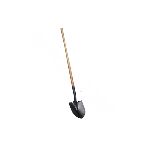 Shovel 58.5" Steel Round Wood Handle Natural