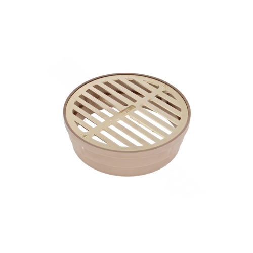 NDS 918B Nds  6" Satin Brass Round Grate W/ Styrene Collar