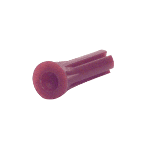 3/16" Hole, 7/8" Length Red Cap Plastic Anchors