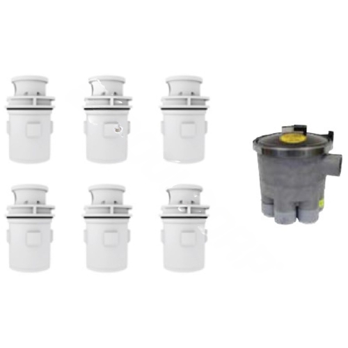 Quikcirc Sys W/ 2-port Valve & 6 Light Gry G4 Heads