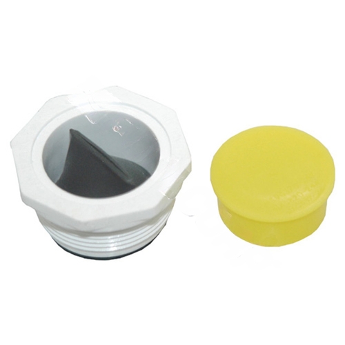 1.5"mpt Winter Duck Plug White/Yellow