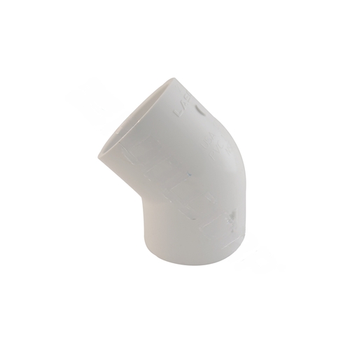 2 1/2" Slip X Slip Sch40 45 degree Elbow White