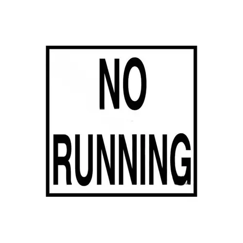 6x6 2" No Running Text Only Non-skid Bw Depth Marker