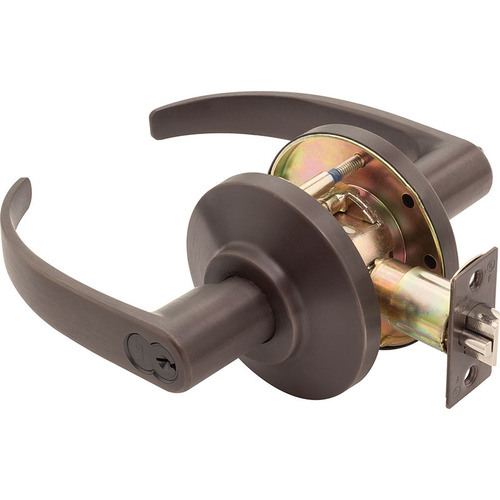 7K Series 2-3/4" Backset Passage 14 Lever and D Rose ANSI Strike Oil Rubbed Bronze Finish