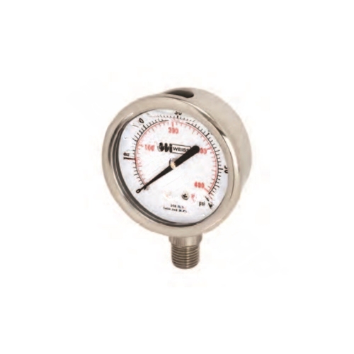 WEISS INSTRUMENTS LF252-V60-4L 2.5" 30"-0-60psi .25" Btm Compound Gauge