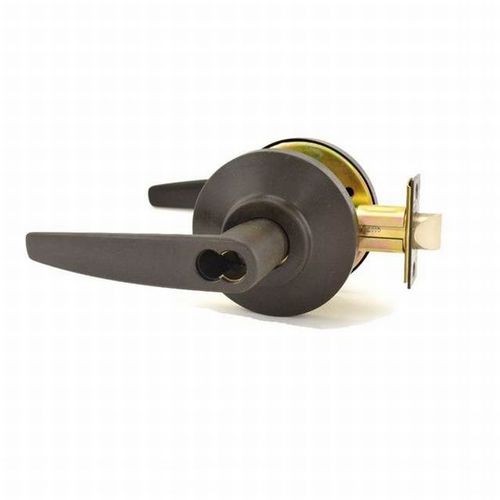 7K Series 2-3/4" Backset 7 Pin Entry 16 Lever and D Rose ANSI Strike Less Core Oil Rubbed Bronze Finish