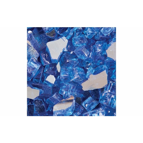 25# .25" Royal Blue Reflective Media Fire Glass