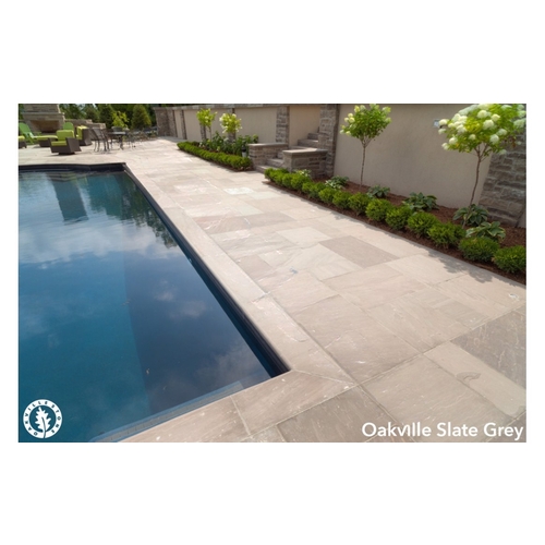 OAKVILLE NATURAL STONE CORP SG-BN-12X48 12"x48"x2" Slate Gry Nat/cal Pool Coping