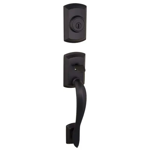 Avalon Dummy Exterior Handleset Iron Black Finish